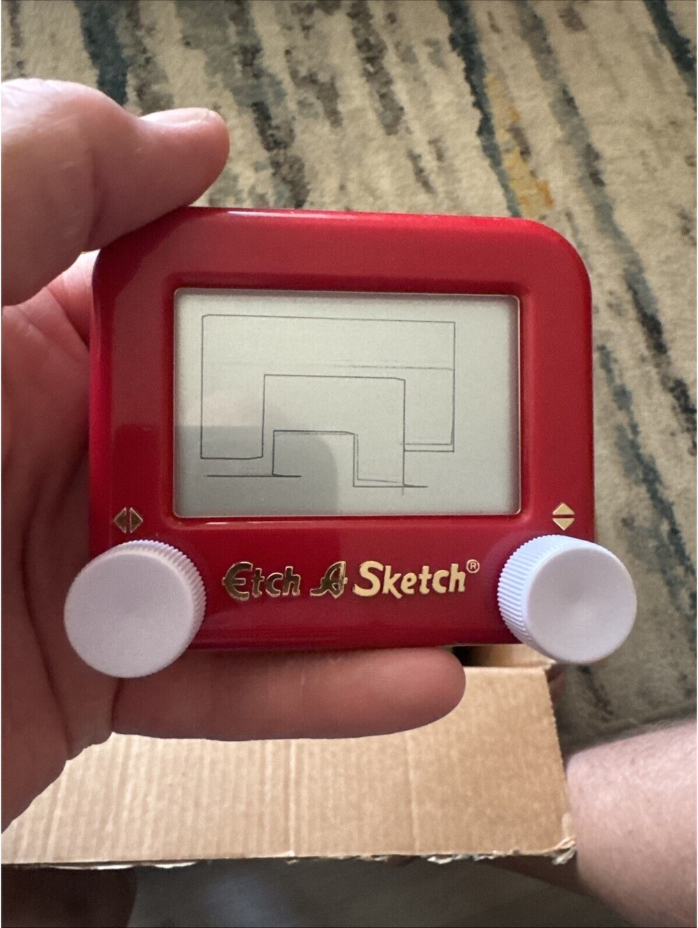 Pocket Etch A Sketch Mini Red - Travel Size